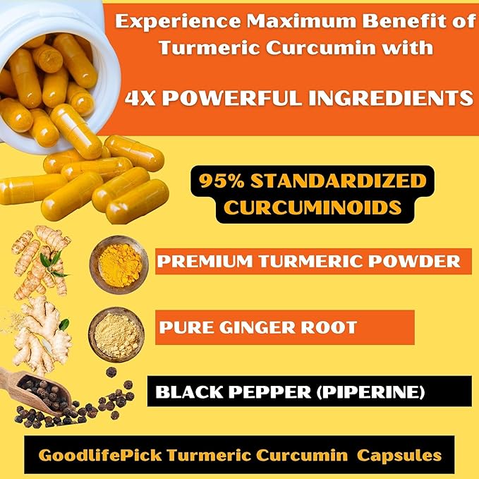 7 Ingredients Elderberry Blend & 4X Turmeric Curcumin Blend. Elderberry with ZINC Echinacea Vitamin C & D Turmeric with Ginger 95% Curcuminoids & Black Pepper 90+90 Capsules.All Natural Non-GMO