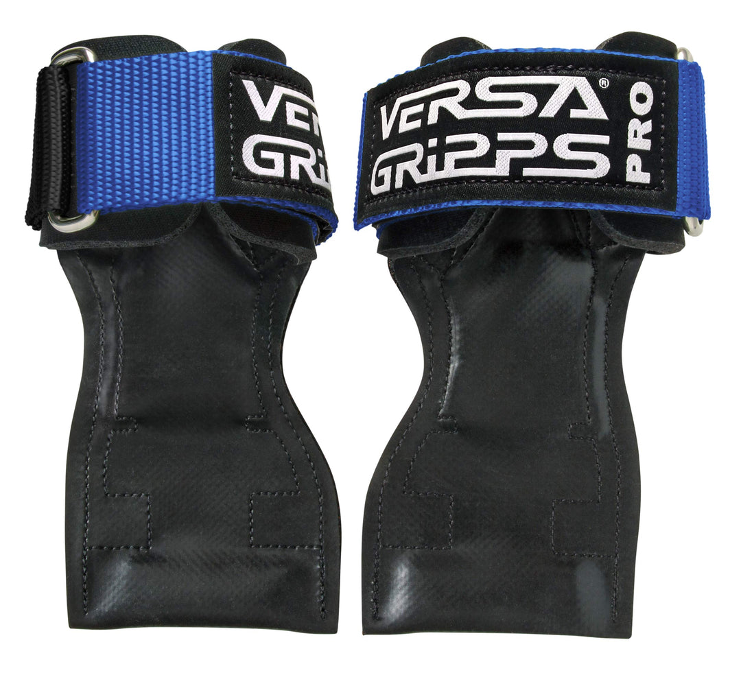 Versa Gripps® Pro, Made in the USA, Wrist Straps for Weightlifting Alternative, the Best Training Accessory, Blue Pacific/Black, XS