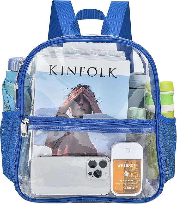 USPECLARE Clear Backpack Stadium Approved 12X11x6, Waterproof Clear Bag Stadium Backpack for Concert Work Sport Event