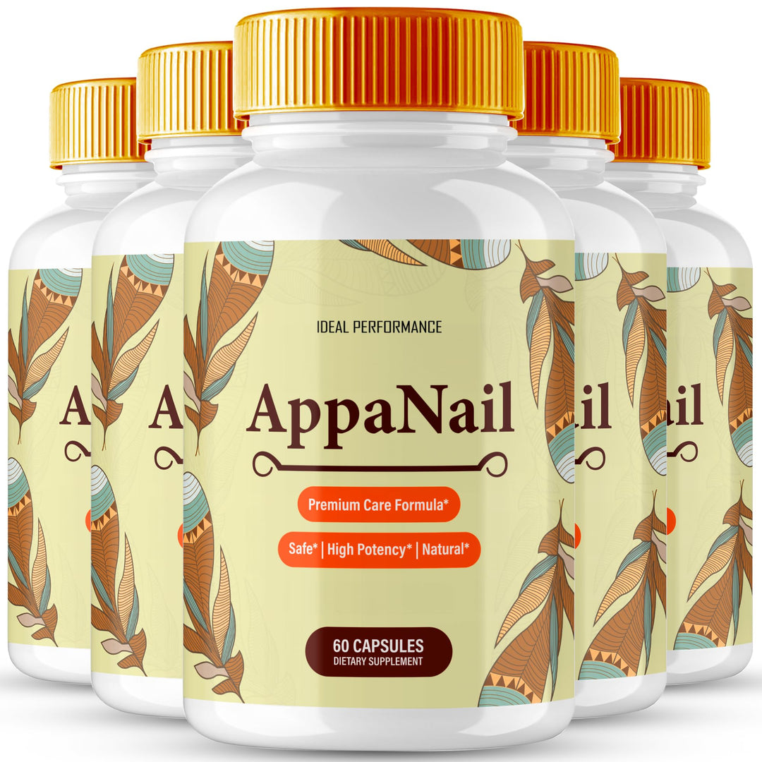 AppaNail Capsules, AppaNail Supplement Pills for Healthy Nail Support - Maximum Strength, All Natural Formula for Nail Growth and Resilience - Daily Nail Care Supplement Reviews (5 Pack)