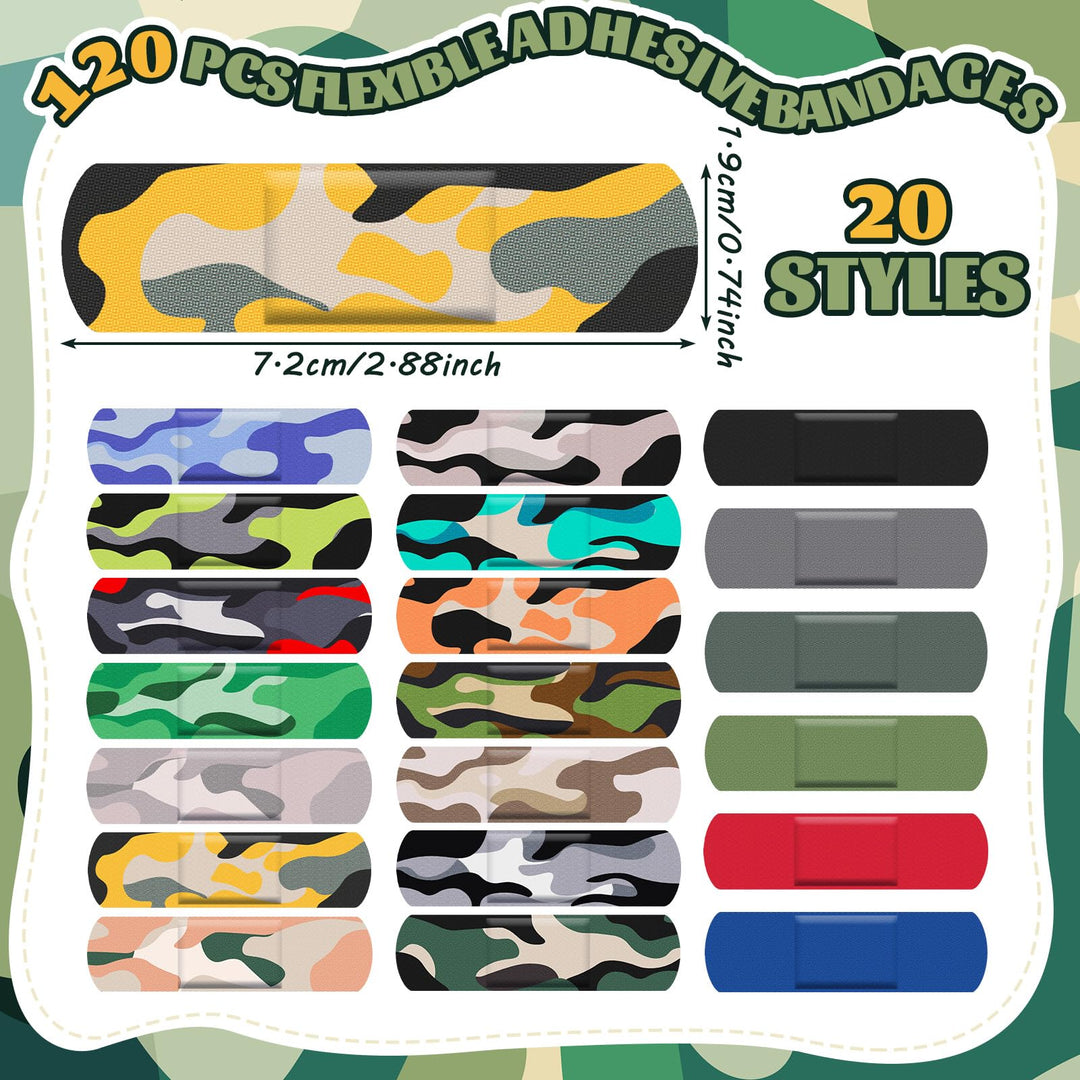 120 Pcs Kids Bandages Bulk Cute Cartoon Flexible Bandages Waterproof Breathable Bandages Strip Protect Cuts and Scrapes for Girls Boys Children Toddlers (Cool Style)