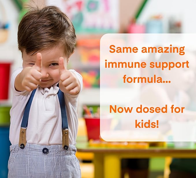 A Dose of Immunity Kids Quercetin with Vitamin C, Zinc, Vitamin D, 100mg Quercetin Bromelain, Echinacea, Lung Immune Support Supplement, Immune Defense, Immunity Booster, 60 Gummy Count (Pack of 1)