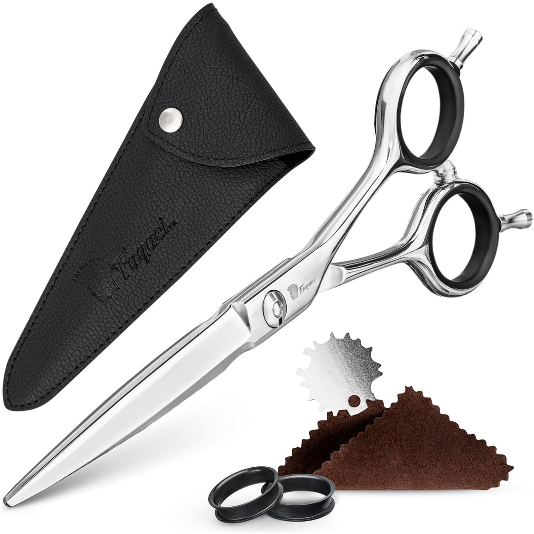 Fagaci Professional Hair Cutting Scissors 4.5” Super Sharp Thin Blades, 440C Steel for Maximum Precision Hair Scissors for Women & Men, Lightweight Hair Shears for Hair Cutting, Barber Scissors
