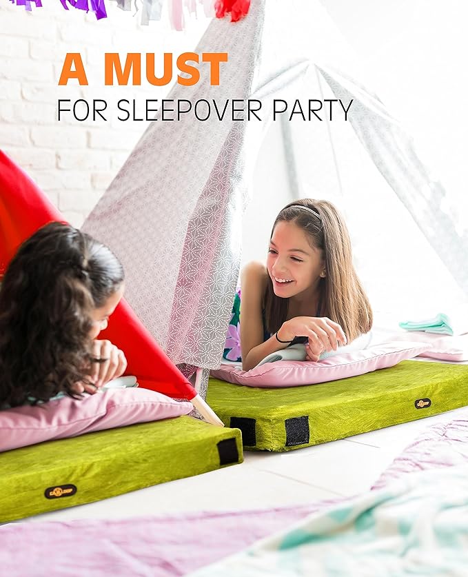 3 Inch GAIALOOP Thick Memory Foam Camping Mattress Sleeping Pad [Car/Tent/Cot] Glamping Portable Floor Mat Roll Up Futon Mattress for Guests Sleepover