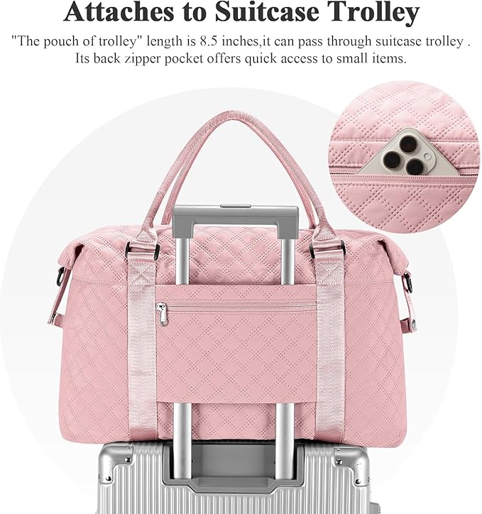 Travel Duffel Bag,Sports Tote Gym Bag,Shoulder Weekender Overnight Bag for Women