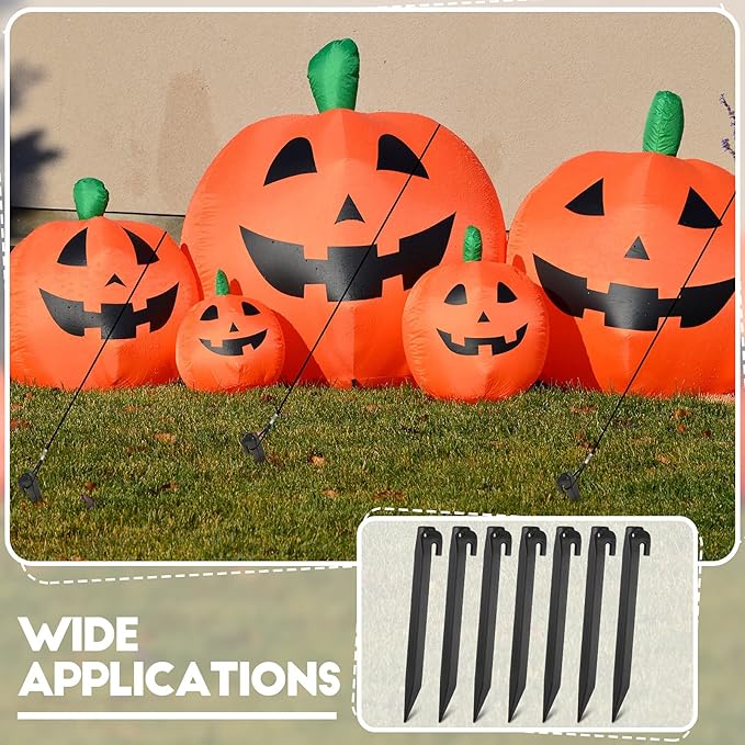 9 Inch Plastic Inflatable Stakes Yard Stakes Replacement Yard Inflatable Accessories for Inflatables Camping Tent Stakes Tent Pegs for Christmas Garden Home Decorations