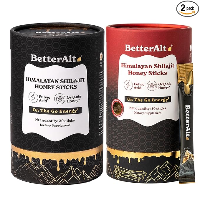 Pure Himalayan Shilajit Sticks with Organic Honey, Saffron | Easy to Consume Shilajit| Energy Boost & Immune Support, 85+ Trace Minerals, 75%+ Fulvic Acid (Pack of 2) Classic + Cinnamon