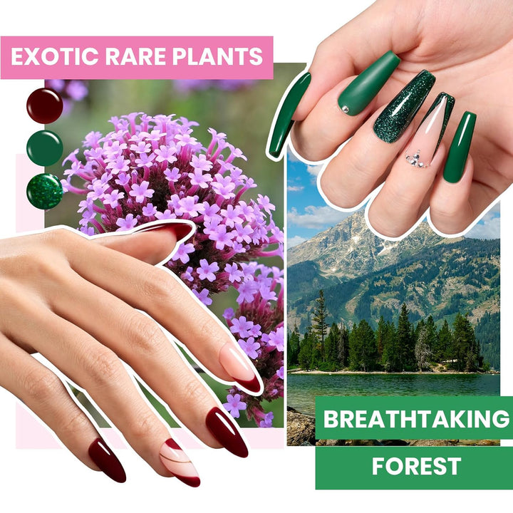 Beetles 23-Pc Glitter Gel Nail Polish Set | Brown, Pink, Blue, Green | UV Soak Off