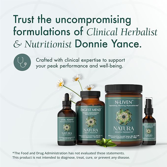 Natura Health Products Vital Adapt Supplement - Daily Nourishing Adaptogenic Tonic for Endocrine Function Support - Featuring Rhodiola, Ashwagandha, Cordyceps, Reishi (60 Capsules)