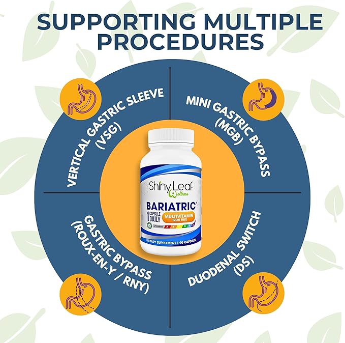 3-Month Post-Bariatric Bundle: Daily Multivitamin Without Iron Caps & Unflavored Calcium Citrate Mini Tablets with Vitamin D3 – Comprehensive Nutritional Support