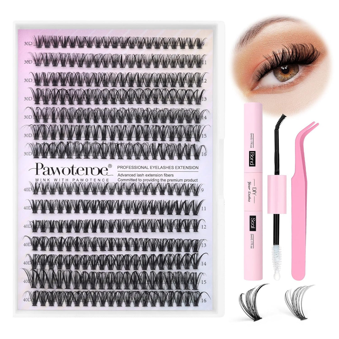 40D Cluster Eyelash Extensions | 280pcs Mix Length 9-16mm | Self-Application
