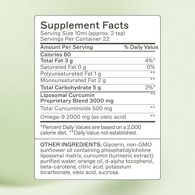 Amy Myers MD Liposomal Curcumin for A Healthy Inflammation Response - Turmeric Curcumin For Gut Health, Oxidative Stress, Help Neutralize Harmful Sgents - 5.6x Higher Absorption, Citrus Flavor 8 Fl Oz