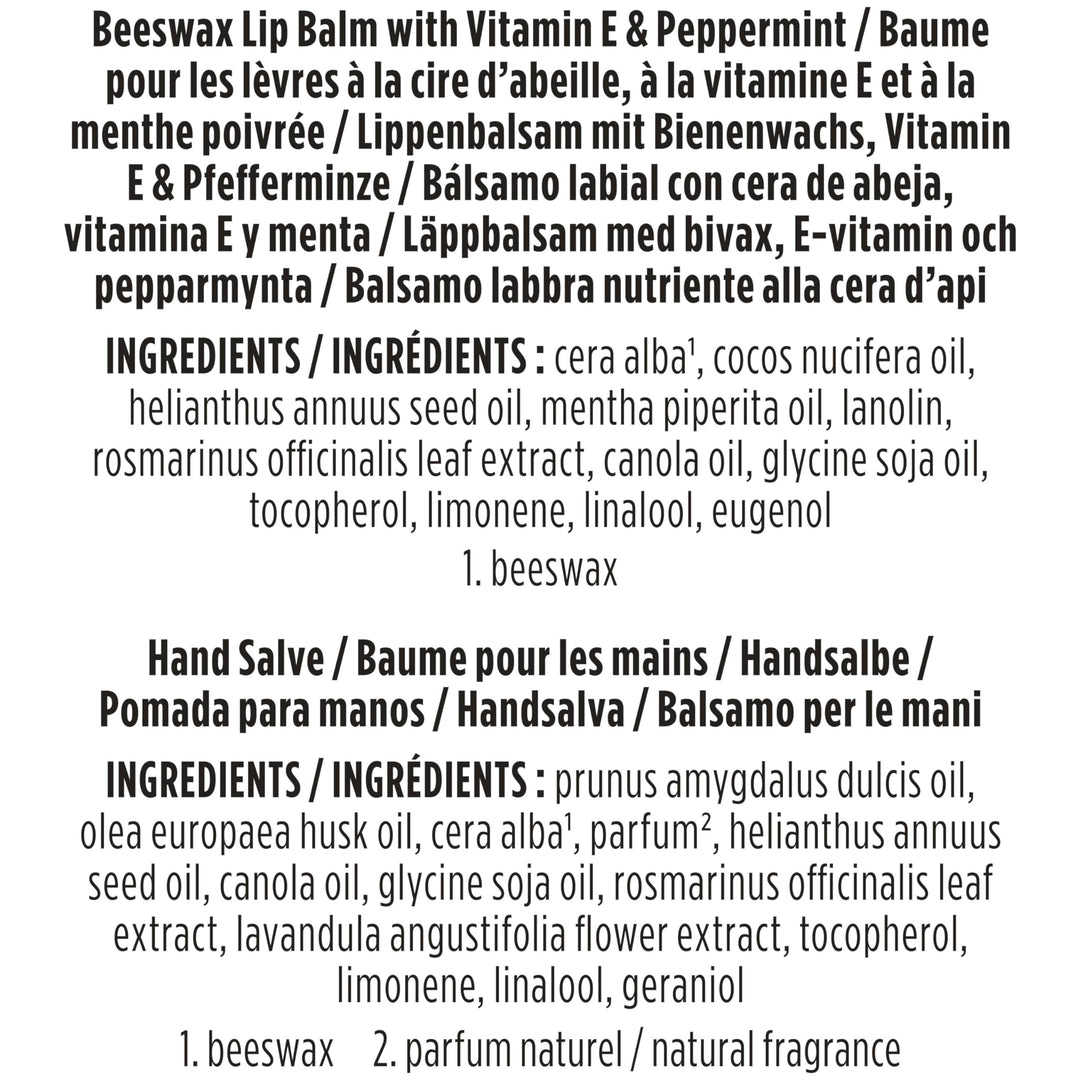 Burt's Bees A Bit of Burt's Bees Beeswax Lip Balm and Hand Salve Gift Set, Natural Origin Skin Care and Lip Care, 2-Piece Set, 0.15 oz./0.3 oz.