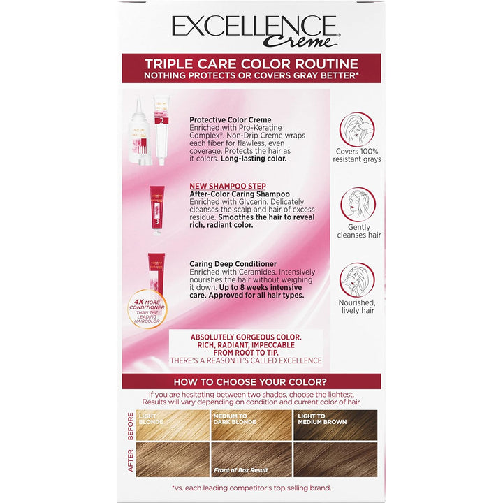 5RB Medium Reddish Brown Hair Color | L'Oreal Paris Excellence Creme – 8 Weeks Gray Coverage