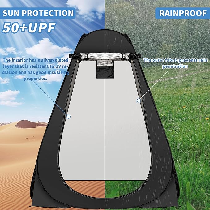 AKOZLIN Portable Pop Up Shower Tent Instant Privacy Dressing Changing Tent Outdoor Shower Room Camp Toilet Tent