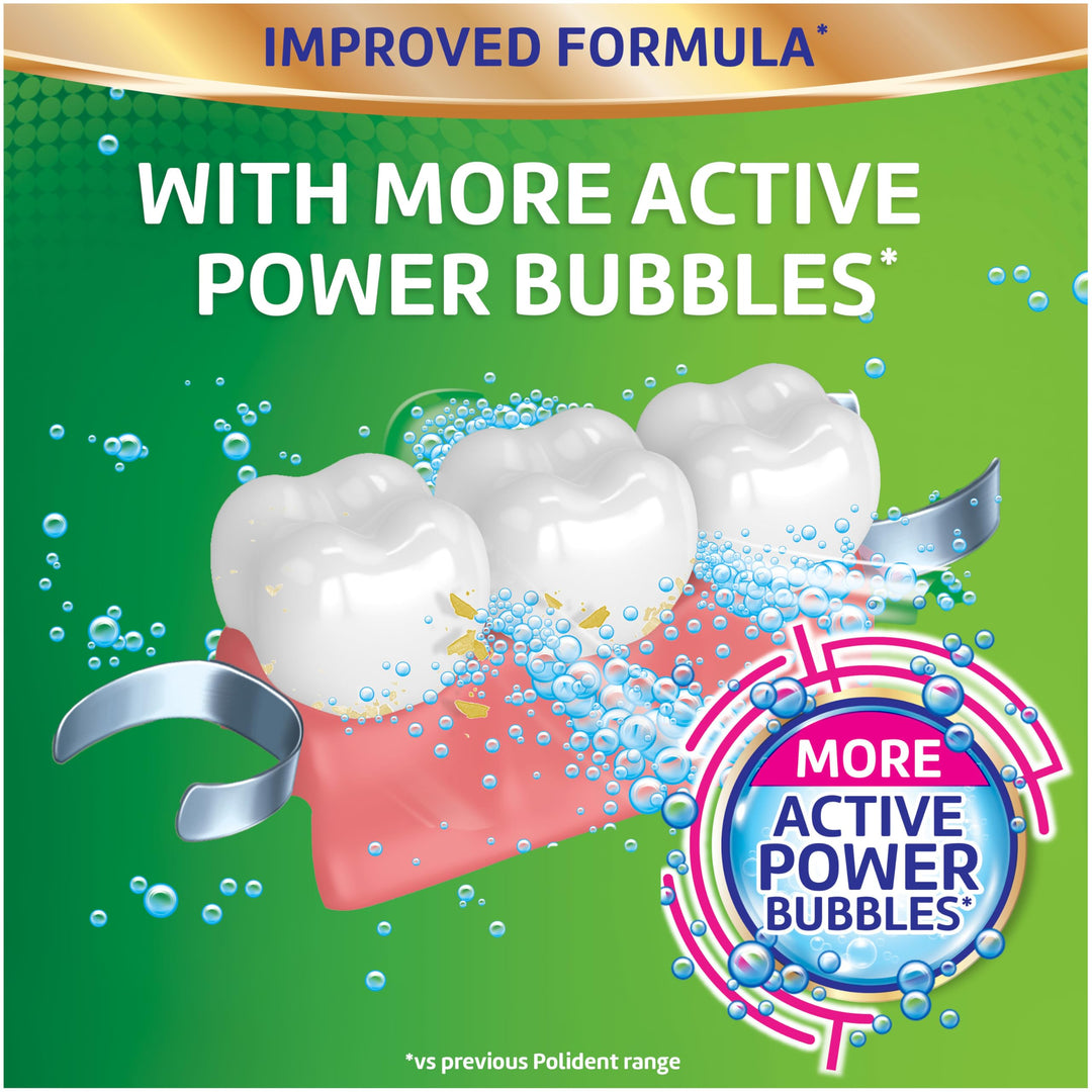 Polident Smokers Antibacterial Dental Appliance Cleanser Tablets, 90 Count