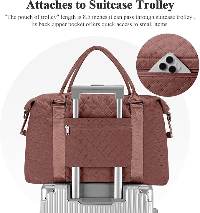 Travel Duffel Bag,Sports Tote Gym Bag,Shoulder Weekender Overnight Bag for Women