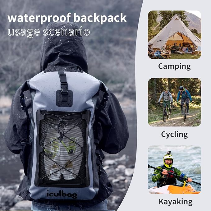 Dry Bags Waterproof Backpack for Women Men Travel Dry Bag Backpack Warterproof Bag for Kayaking Beach Boating 30L/40L