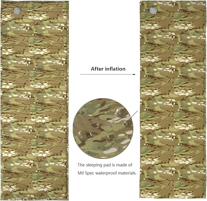 MT Military Army Alice Embedded Air Self-Inflating Camp Mat Multicam