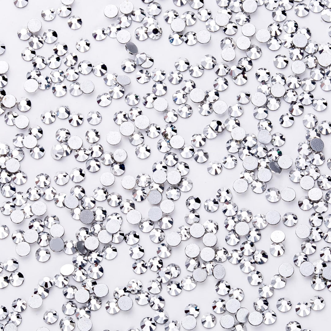 1440Pcs Silver Crystal Rhinestones,Glass Flatback Rhinestones Gemstones Mini For Nail Face Makeup Art Crafts Clothes Decoration