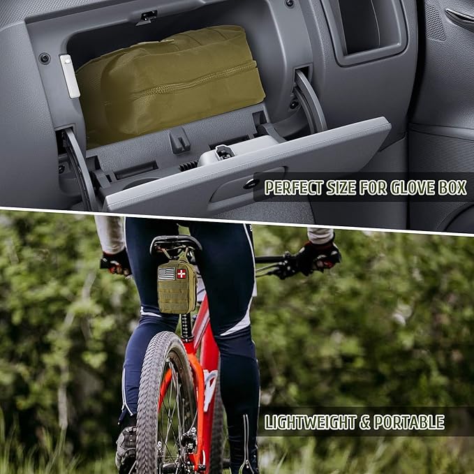 Survival Kits, 170 PCS First Aid Kit/Trauma Kit with Essential Survival Gear Emergency Medical Supplies for Hiking Camping Backpacking Outdoor Adventure, Gifts for Him Dad Men Christmas