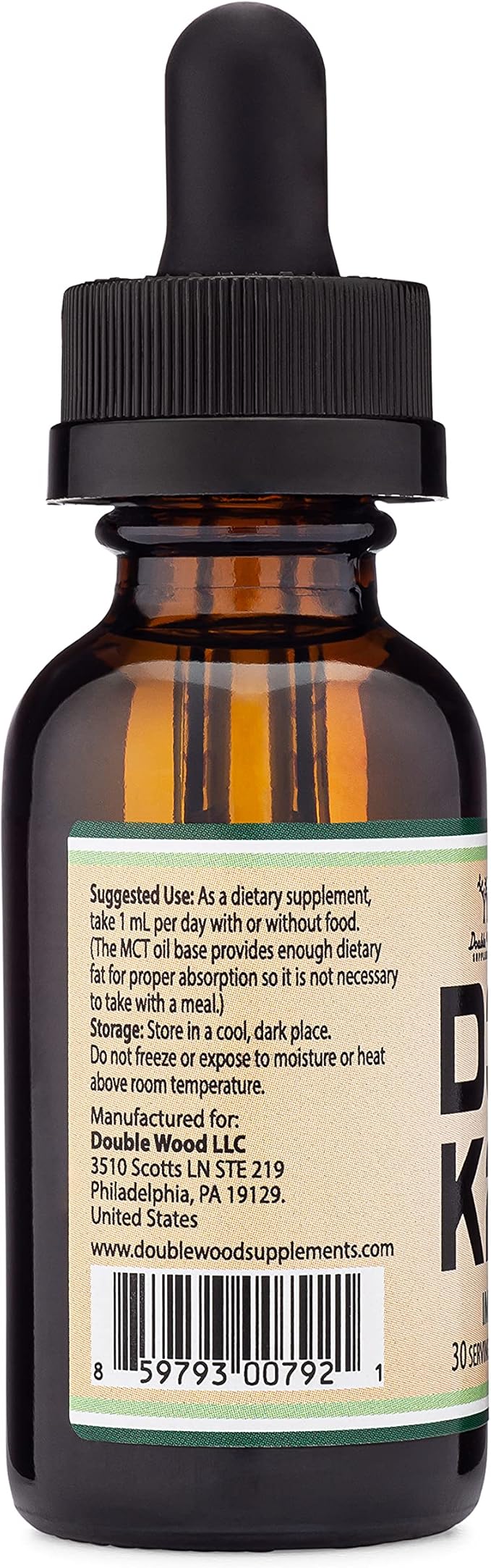 Vitamin D3 K2 5,000 IU Liquid Drops (5,000 IU of D3 and 200mcg of 99.9% All-Trans Patented K2 MK-7 (K2Vital)) Max Absorption Liquid Vitamin D Drops (30 Servings) by Double Wood