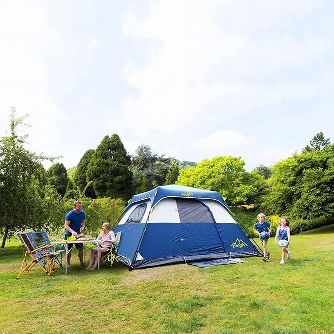 3/4 Person/6 Person Camping Tent Fast Cabin Tent with Instant Setup Tent, Weatherproof Tent Easy Quick Set Up & Pop Up in 60 Seconds with Rainfly Backpack for Family Camping,Upgraded Ventilation