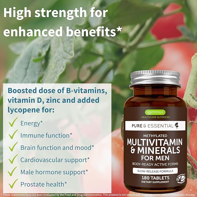 Methylated Kids Multivitamin Gummy + Methylated Men's Multivitamin Bundle, MTHFR Supplements with Active B-Vitamins, Clean Label, by Igennus