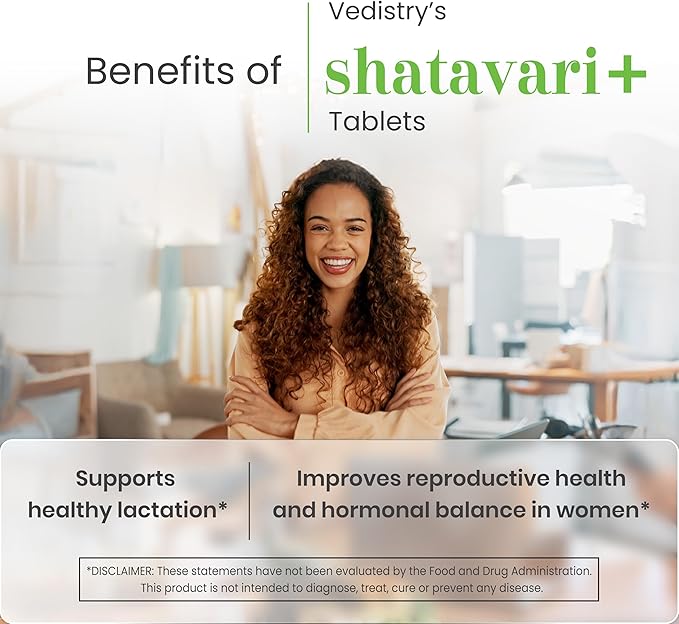 Shatavari+ 1100mg Tablets with Shatavari & Long Pepper | 60 Tablets | Supports Menstrual Health, Lactation, Hormonal Balance & Reproductive Wellness | Vegan Herbal Supplement for Women