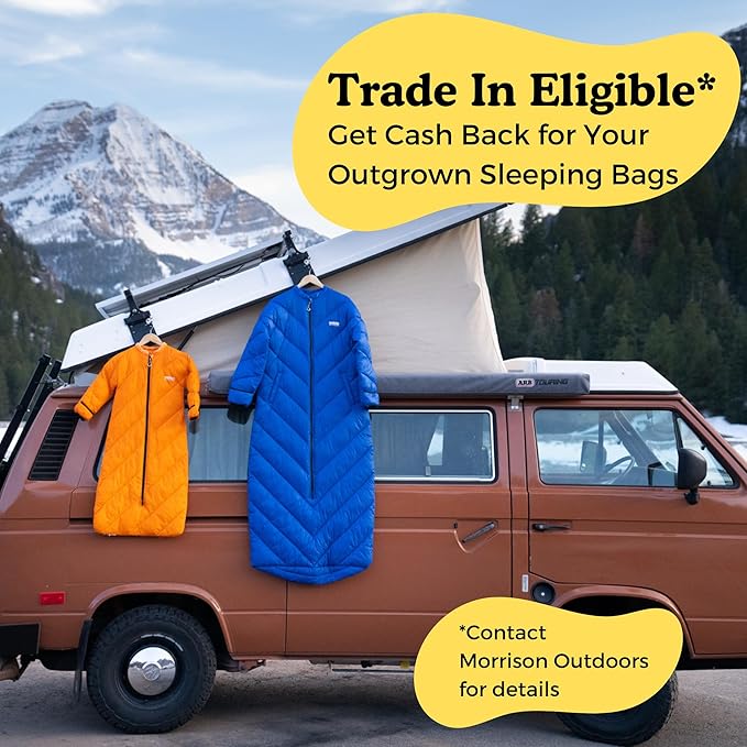 Big Mo 40° Kids Sleeping Bag (Ages 18-36m). The Coziest, Funnest Camping Sleeping Bag for Kids with Adjustable Cuffs.