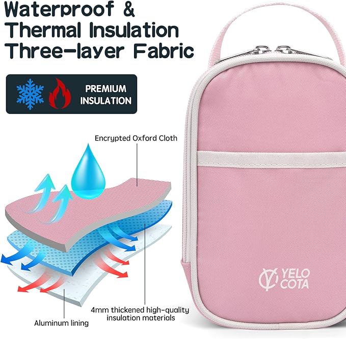 Mini Thermal Bag, Snack Bag, Insulated Lunch Bag, Lunch Cooler Bags, Exact Designed for Insulated Food Jar below 27oz, Lunch Tote Bag for Girls,Women