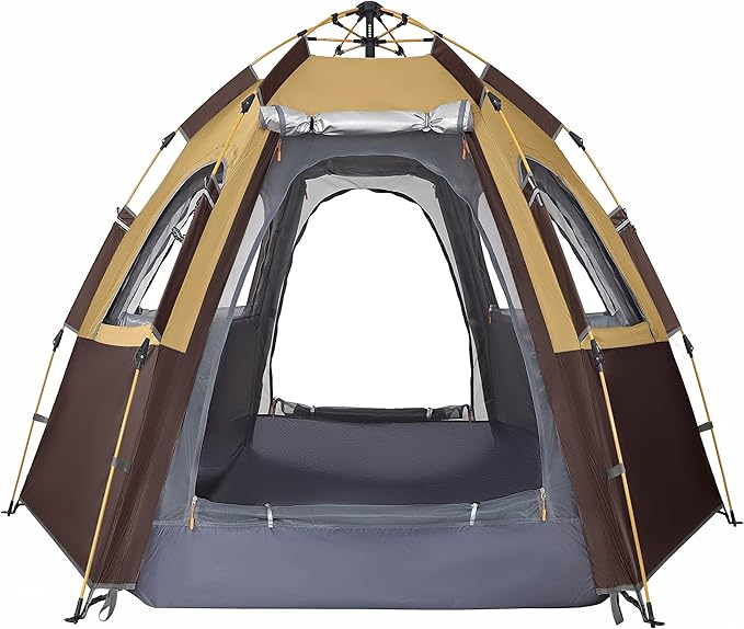 Camping Tent with Instant Setup, 2/3 Person Weatherproof Tent Easy Quick Set Up in 60 Seconds with Rainfly Backpack Tent for Family Camping & Hiking, Upgraded Ventilation,Center Height 66-inch