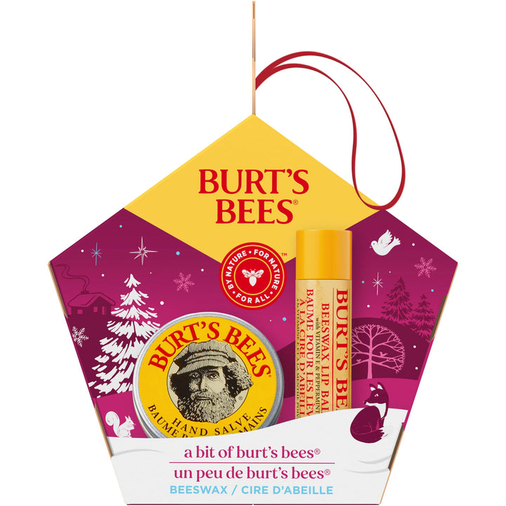 Burt's Bees A Bit of Burt's Bees Beeswax Lip Balm and Hand Salve Gift Set, Natural Origin Skin Care and Lip Care, 2-Piece Set, 0.15 oz./0.3 oz.