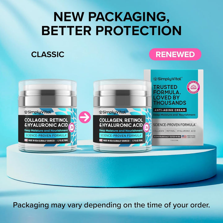 Anti-Aging Collagen & Retinol Cream | Firming Moisturizer for Face & Neck - 1.7 fl. oz.