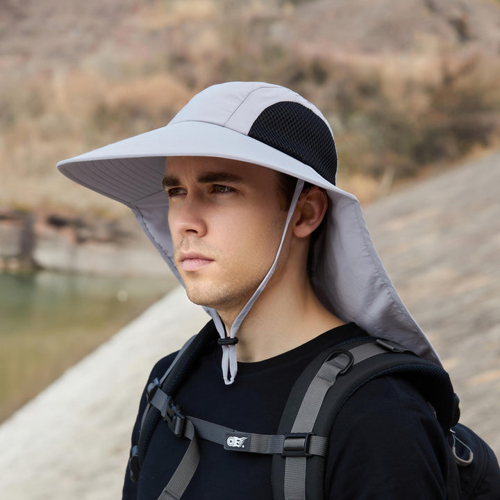 Sun Hat for men women with Neck Flap,UPF 50+ UV Protective Hiking Fishing Hats,Wide Brim Sun Hat for Women&Men