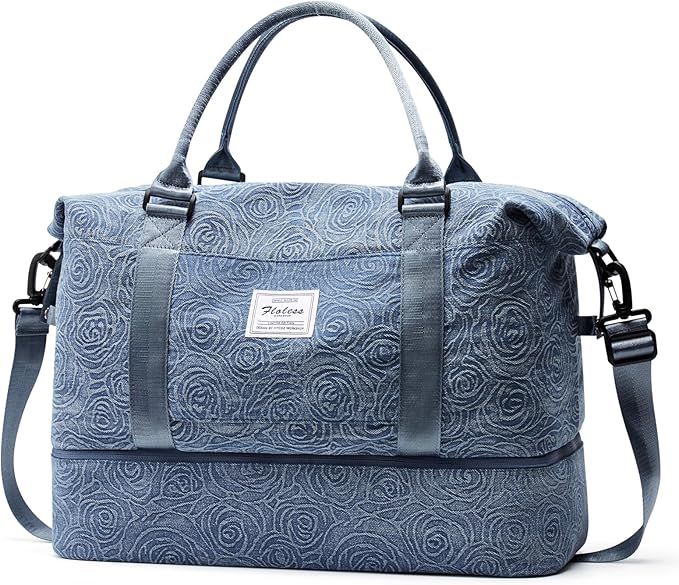 Travel Duffel Bag,Sports Tote Gym Bag,Shoulder Weekender Overnight Bag for Women