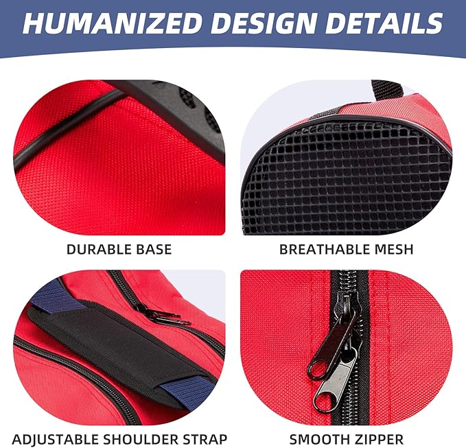 Roller Skate Bag - Breathable Large Capacity Ice Skate Bag with Adjustable Shoulder Strap - Fits Most Inline, Ice and Roller Skate Accessories for Kids and Adults