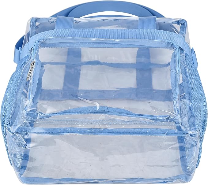 USPECLARE Clear Tote Stadium Approved, Security Travel & Gym Clear Bag for Work Sports Games Concerts