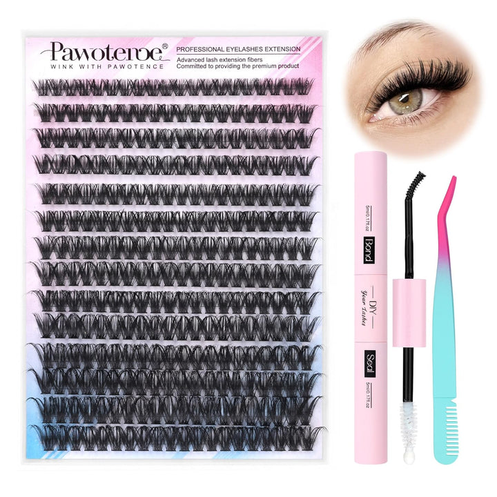 80D Mink Lash Clusters | 240pcs Individual Eyelash Extensions 10-20mm