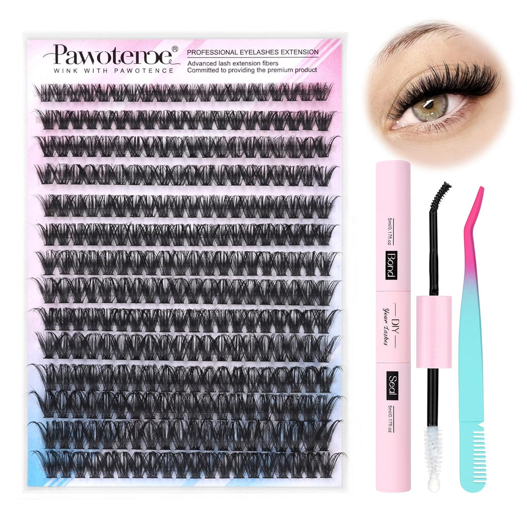 40D Cluster Eyelash Extensions | 280pcs Mix Length 9-16mm | Self-Application