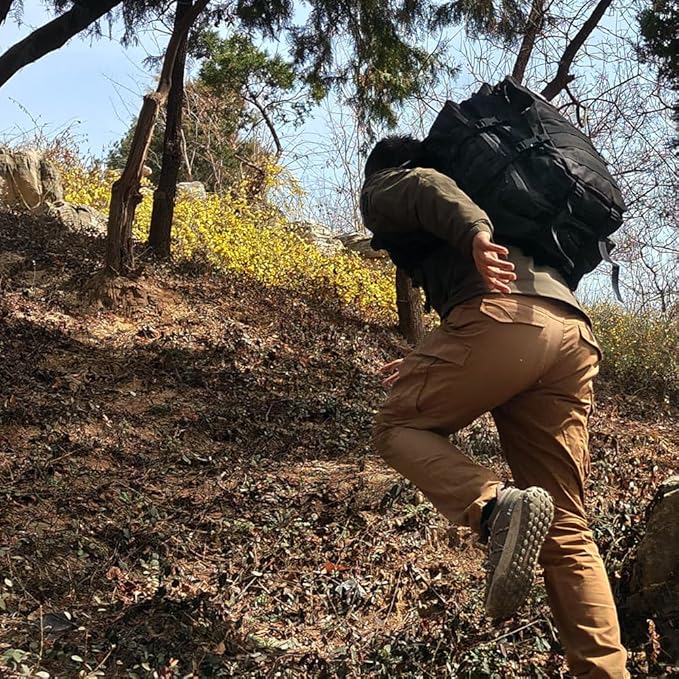 Military Tactical Backpack 45L Large Tactical Backpack for Men, Hiking Rucksack With Bottle Holder