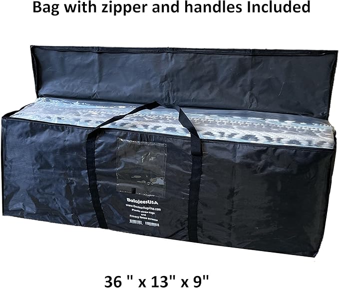 BalajeesUSA Outdoor Plastic Patio Rugs – 9x12, Grey, Teal Durable and Affordable Multipurpose Woven Plastic Straw All-Weather and Waterproof Rug Reversible Camper Mats Large rv mats Outdoor