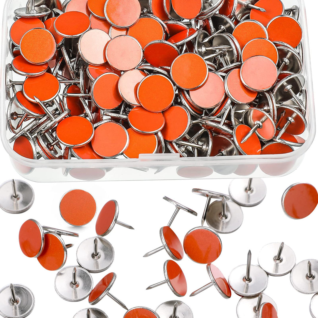 Epakh 200 Pack Reflective Tacks Trail Marking Tacks Glow Tacks Reflective Trail Markers Hunting Reflector Tacks Mark Trail Reflective Thumb Tacks for Hunting Hiking Camping Tree Stand (Orange)