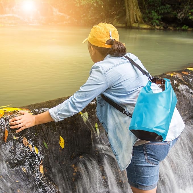 Aduro Waterproof Phone Bag Floating Lightweight Waterproof Bag - Ideal Dry Bags for Kayaking, Rafting, Boating, Swimming, Camping, Hiking, Beach, Fishing, and Backpacking - 2L / 5L / 10L / 20L