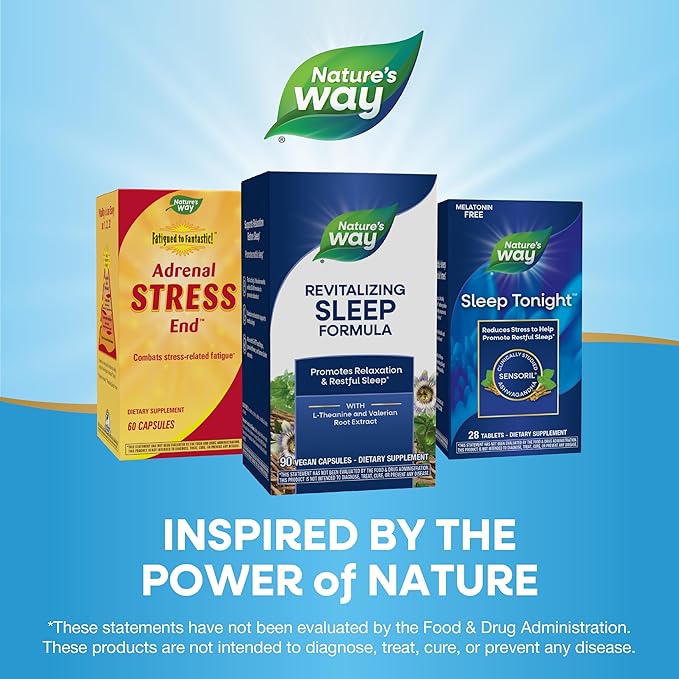 Nature's Way Fatigued to Fantastic! Revitalizing Sleep Formula, Promotes Restful Sleep*, 90 Capsules