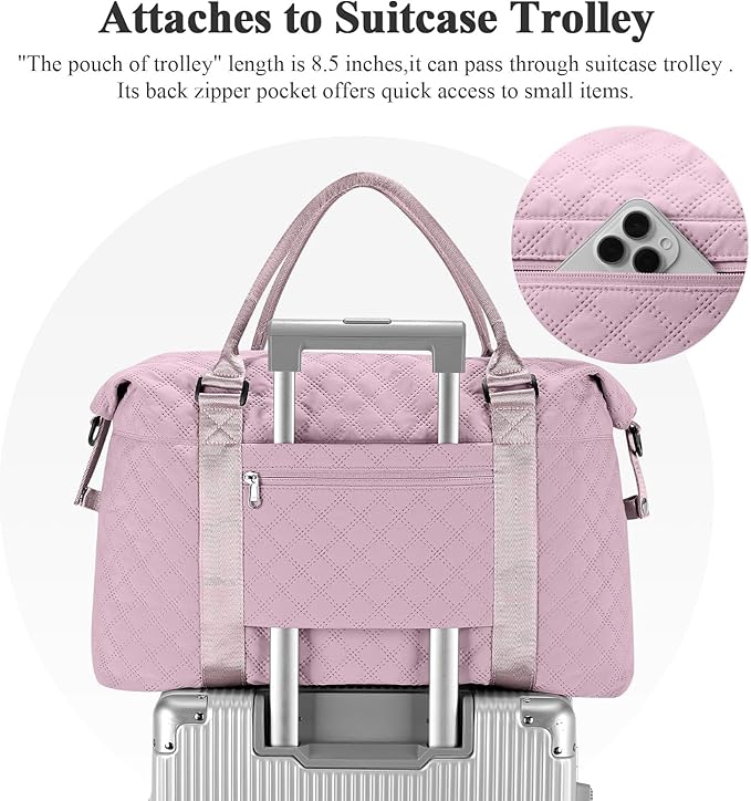 Travel Duffel Bag,Sports Tote Gym Bag,Shoulder Weekender Overnight Bag for Women