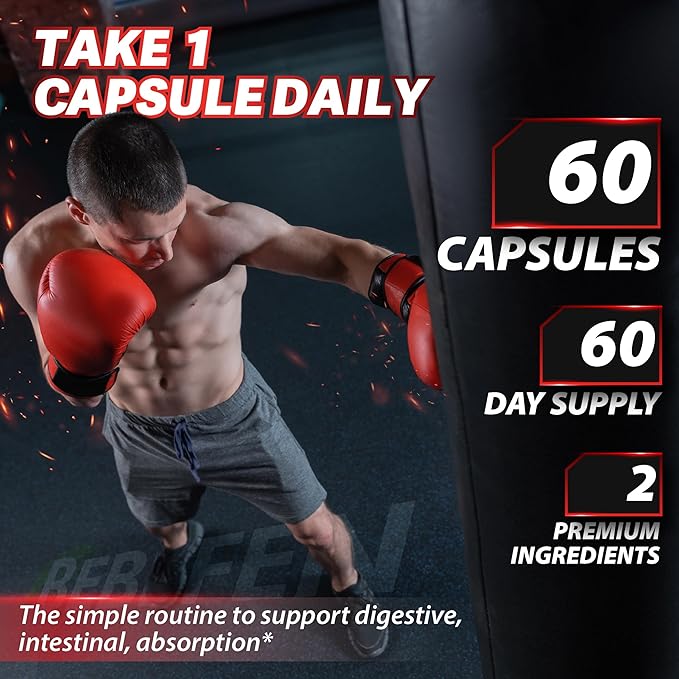 BEBEFEN Psyllium Husk Capsules 2400mg with Black Pepper - 2 Month Supply - Daily Soluble Fiber for Gut Health - Non-GMO and Gluten-Free Formula