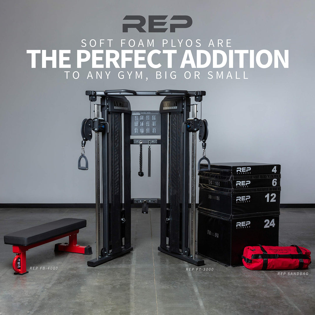 Rep Foam Soft Plyo Box for Plyometric Exercises and Conditioning - 6 inch Height