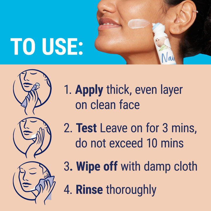 NAIR Exfoliating Facial Hair Removal Cream for Women - Smooth Skin Solution with Collagen for Sensitive Skincare