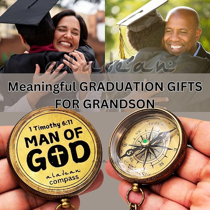 Religious Gifts for Men Engraved Compass for I Know The Plans -God, Camping Compass Christian Gifts Catholic Boys Girls Baptism Communion Inspirational Graduation Gifts